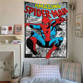 Avengers Superhero Tapestry Hippie Anime Spiderman Design Wall Hanging for Marvel Fans Bedroom Wall Decor Cool Gifts Idea