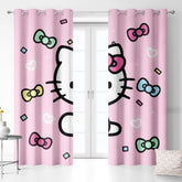 Sanrio,Hello Kitty Home Decor Living Room Bedroom Blackout Curtains Perforated Dustproof Balcony Screen Christmas