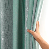 Dreamwood Hot Sale Modern Green Striped Blackout Curtain For Living Room 2 Colors Available Thickening Bedroom Curtains