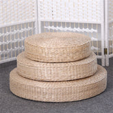 Straw Cushion Floor Tatami Pouf Meditation Woven Pillow Japanese Yoga Pad Zen Round Room Paddedworship Weave Flat