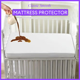 1pc Crib Mattress Protector Smooth Waterproof Mattress Cover Washable Anti Mites Bed Cover