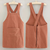 Cotton Cooking Apron Breathable Kitchen Housework Household New Style Fashion Catering Soft Protective Cover