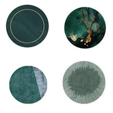 Home Living Room Green Round Marble Pattern Carpet Bedroom Room Decoration Floor Mat