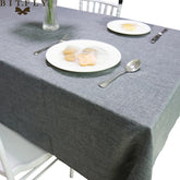 Imitated Linen Tablecloth for Kitchen, Rectangular Table Cover, Tea Cloth, Coffee Table, Living Room, Gray, Khaki