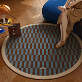 VIKAMA Vintage Round Patchwork Rug - Living Room, Bedroom, Rocking Chair Cushion, Study, Seating Cushion, Home Decoration Item