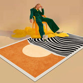 VIKAMA Crystal Pile Carpet Abstract Rectangular Living Room Bedroom Hotel Children's Room Washable Dirty Resistant Non-Slip Rugs