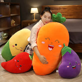 30/50cm Soft Cartoon Eggplant Corn Chili Carrot Plush Toys Stuffed Cushion Pillow Creative Plush Toy Doll