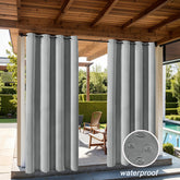 1pc Solid 100% Blackout Curtains, Waterproof Outdoor Curtains for Garden, Patio, Porch, Bedroom, Living Room, Pergola, Cabana