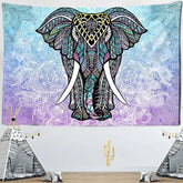 Elephant Tapestry Home Yoga Mat Decoration Mandala Psychedelic Polyester Tapestry Party Party Living Room Bedroom Decoration