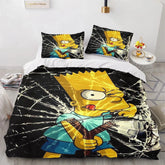 The Simpsons Bedding Set Quilt Cover Pillowcase Game Cartoon Decoration Bed Spead Bedroom Duvet Cover Bedding Suit Kid Xmas Gift