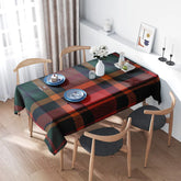 Modern Plaid Tablecloth: Green, Black, Red Square Shape for Kitchen Dining Room Decorations Home Textiles Bedroom Linens