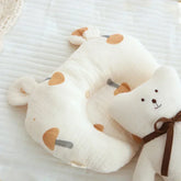 Newborn Baby U-Shaped Pillow Cotton Bear Baby Nursing Pillow Infant Newborn Sleep Support Concave Cartoon Pillows Cotton Cushion
