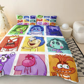Inside Out Duvet Cover Cartoon Anime 3D Cute Girl Children's Bedroom Set Polyester Adult Gift 2/3pcs Bedding