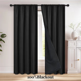 1pc 100% Blackout Curtain with Rod Pocket, Curtains for Living Room, Bedroom, Kitchen, Window Curtain, Drapes in Living Room