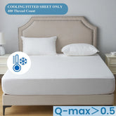 1 pc Cooling Mattress Protector Cover, 400 Thread Count,Breathable & Cool for Hot Sleepers,16" Deep Pocket Queen King Size