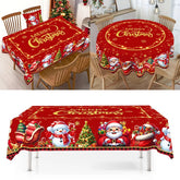 Christmas Tablecloth Christmas Decorations for Home 2025 Xmas Gifts Navidad New Year Winter Holiday Kitchen Dining Table Cover
