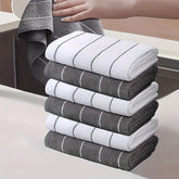 5/10pcs Microfiber Kitchen Towel Super Absorbent Dishcloth Quick Drying Cleaning Cloth Rags Home Cleaning Tools Essential