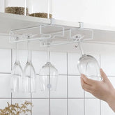 Wine Glass Holder Stemware Rack Hanger Under Cabinet Kitchen Hanging Storage Rack Organizer