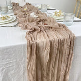 Gauze Table Runner Dinning Decoration 90*180CM Rustic Country Boho Beach Wedding Party Table Decor Christmas Table Runners