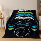 Game Controller XBOX Art Logo Cartoon Flannel Blanket,Cozy Soft Throw Blanket for Home Bedroom Bed Sofa Picnic Cover Kid Gift