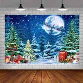 VIKAMA Christmas Wonderland Tapestry Reindeer Sleigh Arctic Post Office Living Room Children's Room Holiday Decorations