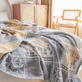 1pc 100% Cotton Blanket Jacquard Bed Linen Adults Kids Blankets Breathable Plaid покрывало на кровать Sofa Towel Travel Shawl