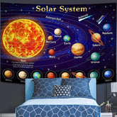 Solar System Wall Hanging Tapestry Aesthetic Outer Space Tapestries Galaxy Room Decoration Educational Anime Kawaii Home Decor