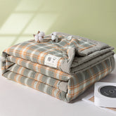 All cotton Air conditioning quilted quilt core summer washable comforter Simple Plaid soft duvet of single twin full queen size