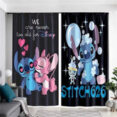 Stitch Cartoon Blackout Curtain New Digital Printed Shading Insulation Window Drapes Custom Boys Girls Kids Gifts