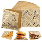 50pcs Sandwich Wrappers, Greaseproof Non-Stick Parchment Paper, Cute Pattern Food Wrapper, Baking Tools, Kitchen Gadgets