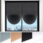 Simple Adhesive Window Shades Non-woven Fabric Pleated Zebra Blinds Roller Room Blackout Curtain For Bedroom Living Room Balcony