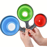 Folding Funnel Set of 3 Wide Mouth Jam Oil Funnel Liquid Dispenser Kitchen Tools
