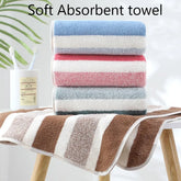 Soft towel Absorbent Striped Pattern Towel Set Soft Hand Towel Bath Towel Quick Drying Absorbent Towels For Bathroom