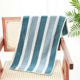 Bath Towel Striped 35x75cm, Soft Quick Dry Absorbent Towels, Bath Sheets for Bathroom