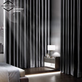 Grey Blackout Curtains Thermal Insulation Cotton Linen Drapes for Bedroom Living Room Sunshade Luxury Custom Window Treatments