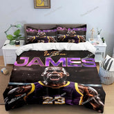 2025 Fashion Basketball Star A-LeBron J-James Printing Bedding Set Duvet Cover Comforter Bed Youth Kids Girl Boys Birthday Gift
