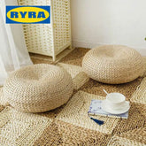 12inch Japanese Straw Cushion Tatami Floor Cushion Meditation Pillows Cushion Buckwheat Couch Pillows For Home Decoration 1PCS