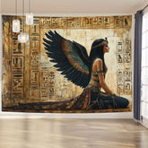 VIKAMA Vintage Egyptian Goddess Tapestry Mural Living Room Decorative Fade-Proof Wall Art Scandinavian Ins Study Bedroom