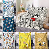 Cartoon Snoopy Dog Pattern Warm Soft Blanket Fluffy Children Adult Sofa Plush Bedspread Student Nap Throw Blankets for Sofa Bed