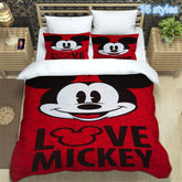 16PC Full Size Luxury Gifts Bedding Set Disney Mickey Mouse Printed Duvet Cover Anime Quilt Adult Kids Birthday Gift