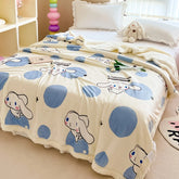 Sanrio Blanket Quilt Cover Kuromi Cinnamoroll Milk Velvet Plush Blanket Velvet Blanket Office Nap Warm Blanket Gift For Baby