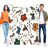 Magical Hogwarts Blanket Soft Cozy Throw for Home Sofa Bed Lightweight Ideal Gift for Harry Potter Fans Kids Adults