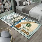 Colorful Creative Dollar Money Print Carpet Mat Rug Large Area Bedroom Entryway Non-Slip Stain Resistant Home Decoration INS