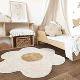 Irregular Flowers Soft Plush Carpet Simple Girl Bedroom Rugs Modern Living Room Sofas Home Decoration Cloakroom Fluffy Foot Mat