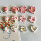 12pcs kawaii flower decoration refrigerator magnets, suitable for office kitchen, home decoration