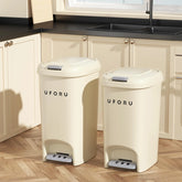 UFORU 10L Luxury Large Capacity Trash Organizer Bins for Living Room Kitchen and Bathroom with Lid Creative Foot/Push Type