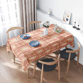 Kitchen Tablecloth Plaid Printed Non-slip Washable Cotton Polyester Dining Room Decor Decoration Home Textiles Red Yellow White