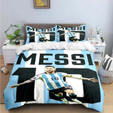 Fashion Football Star M-Messi R-Ronaldo Printing Bedding Set Duvet Cover Comforter Bed Youth Kids Girl Boys Luxury Gift