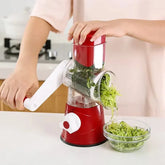 3in1 Vegetable Slicer Multifunctional Rotary Handheld Grater with 3 Sharp Rollers Vegetable Slicer Cheese Shredder Kitchen Tools