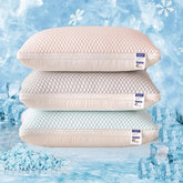 1PC Summer Cooling Ice Silk Pillow Breathable Mesh Edges 3D Ergonomic Cervical Support Pillow Core for Home Hotel 2025 New